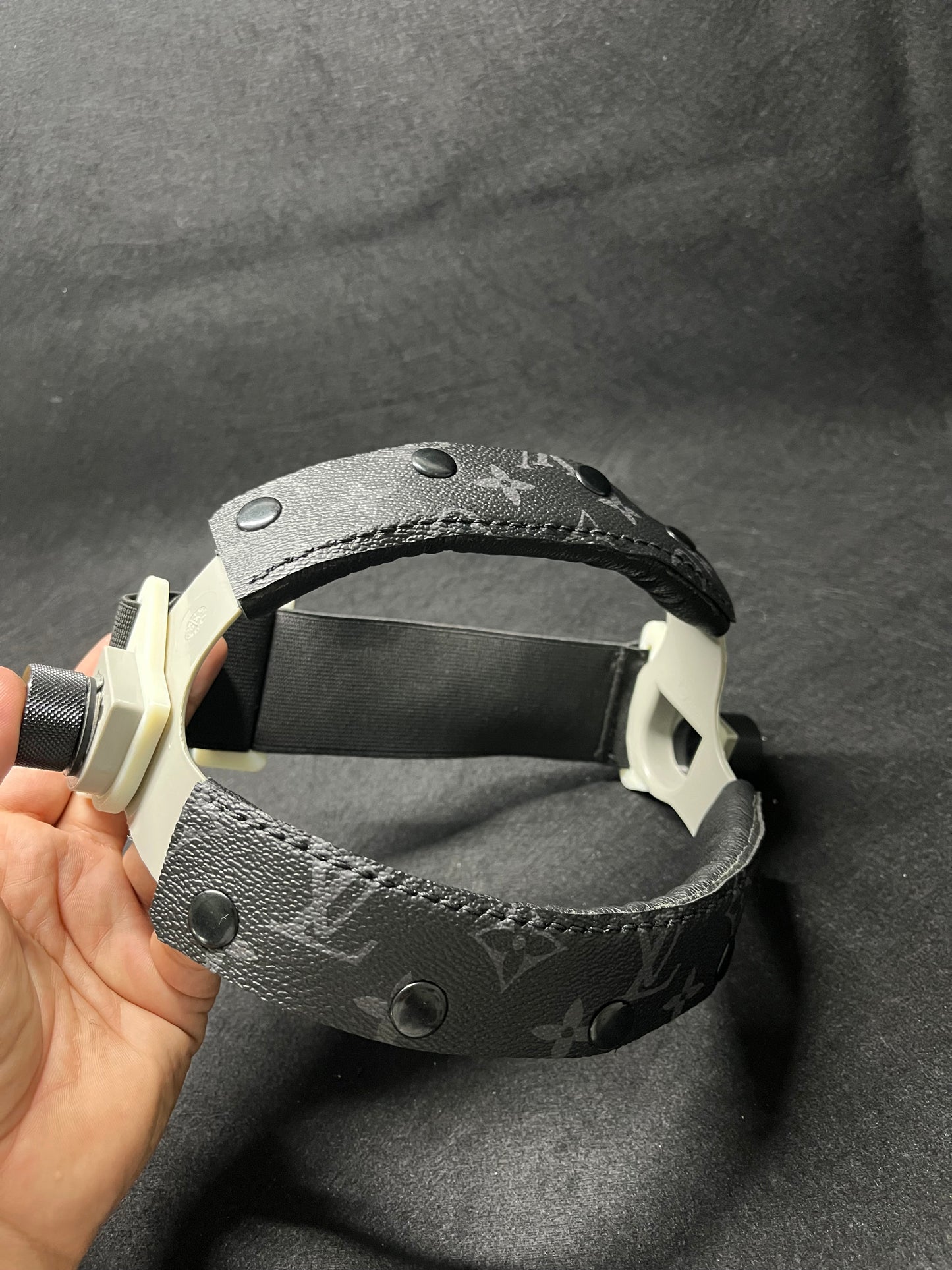 Black pair of lv headbands