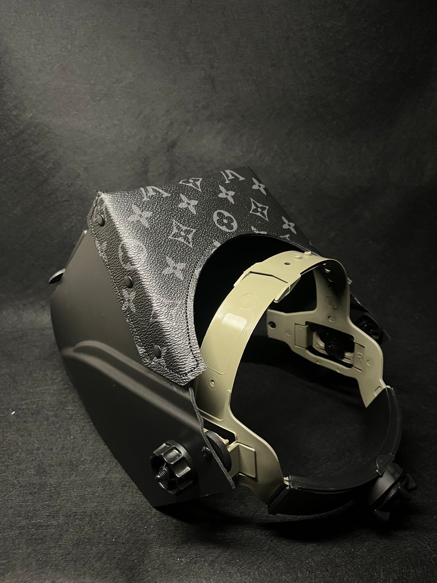 Black hood with black LV