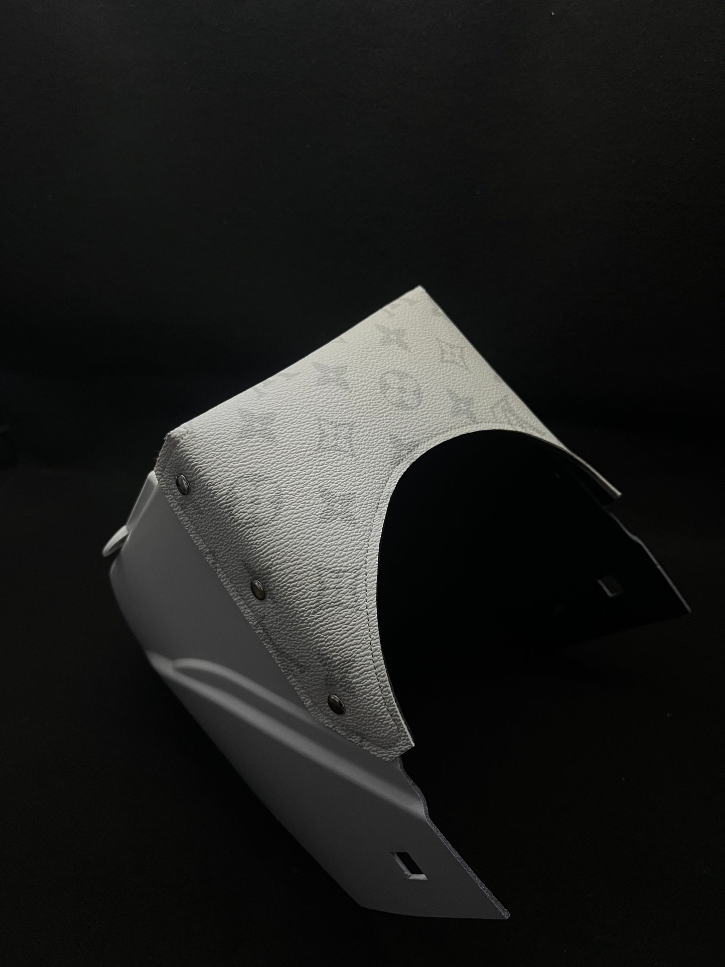 White LV on a white hood