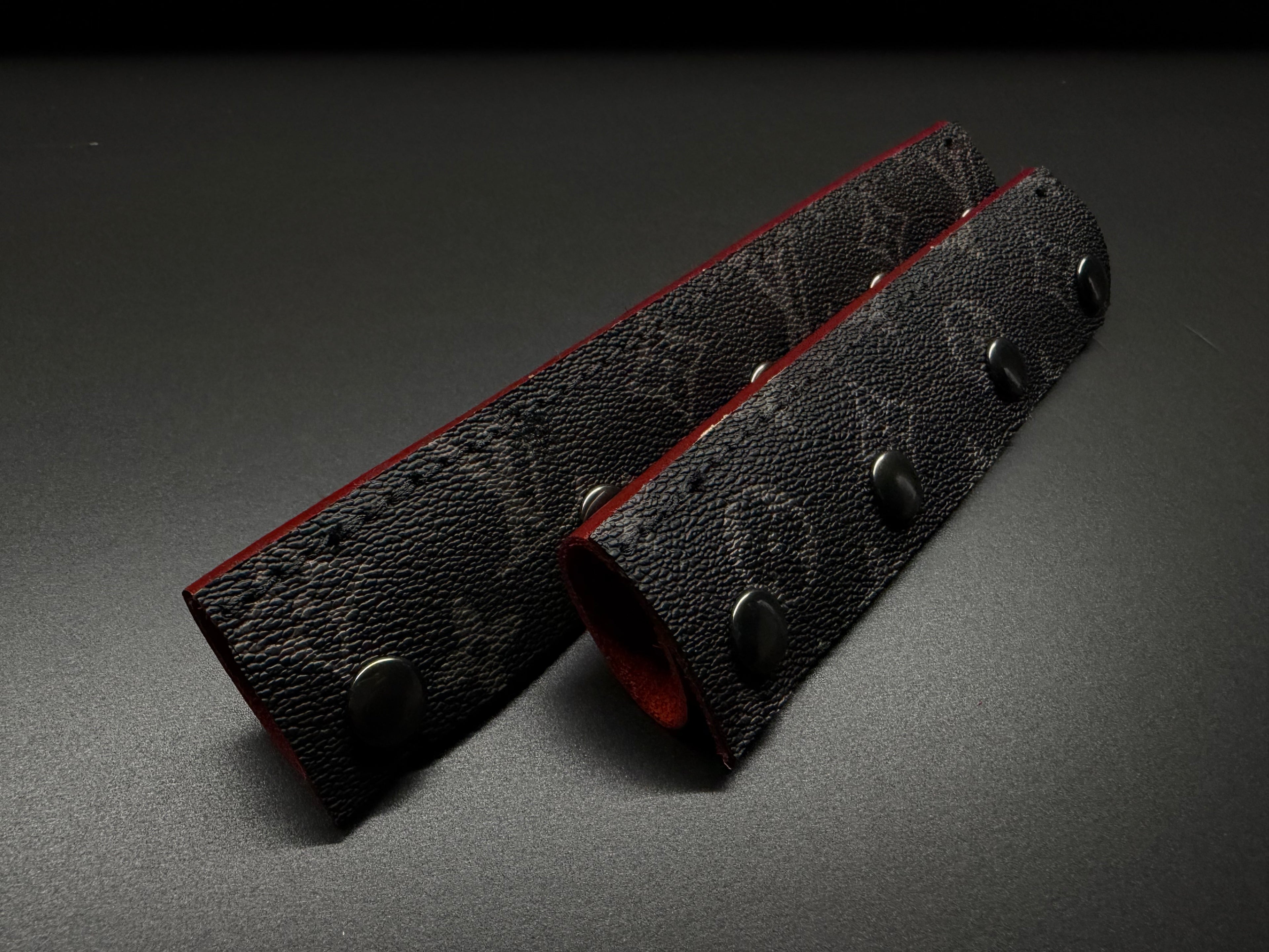 red bottom black headbands