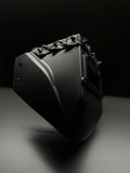 triple black pirarucu square hood with spikes