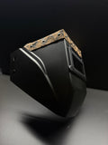 Black hood brown embossed fish top