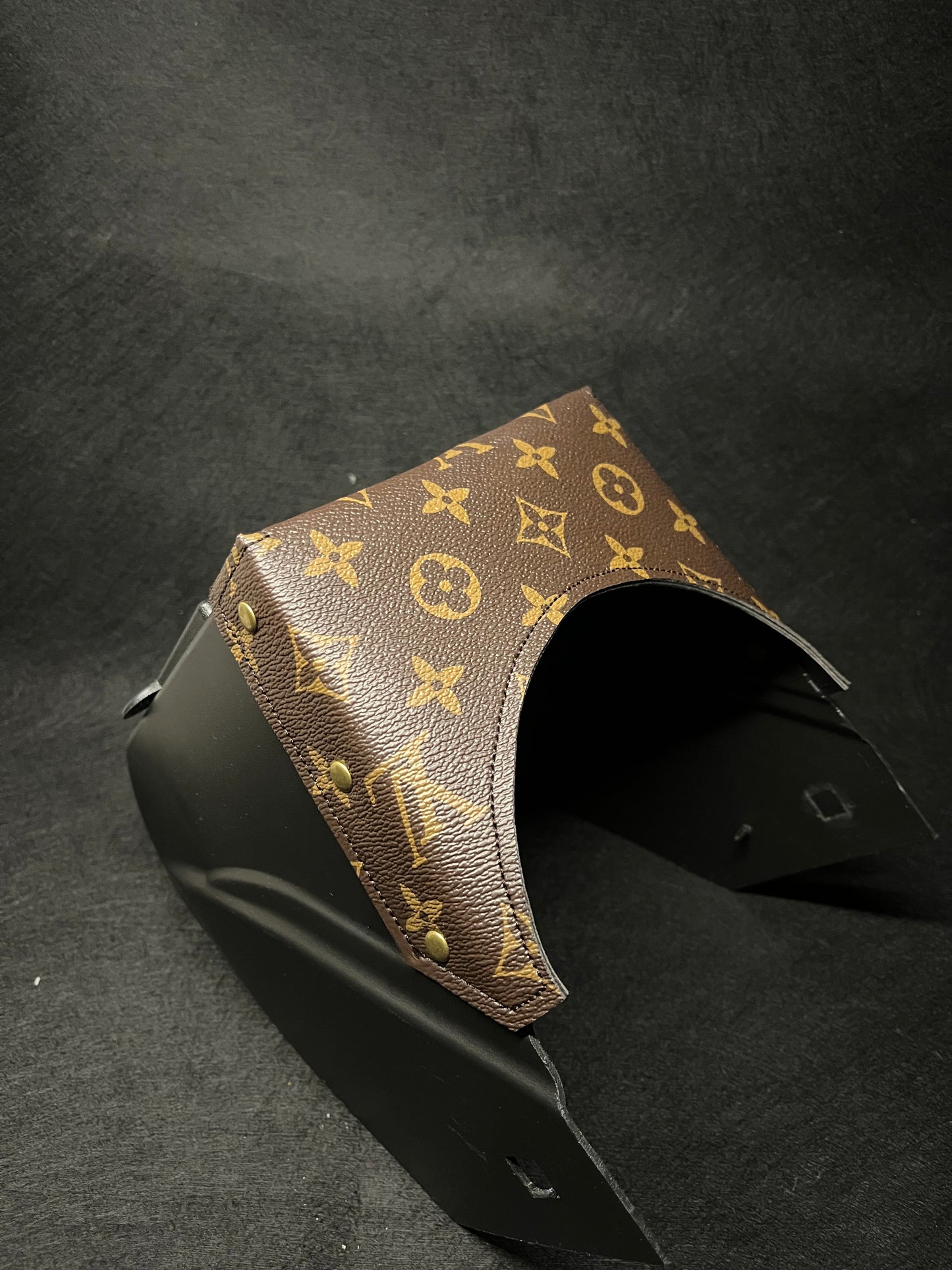 Brown LV On black hood