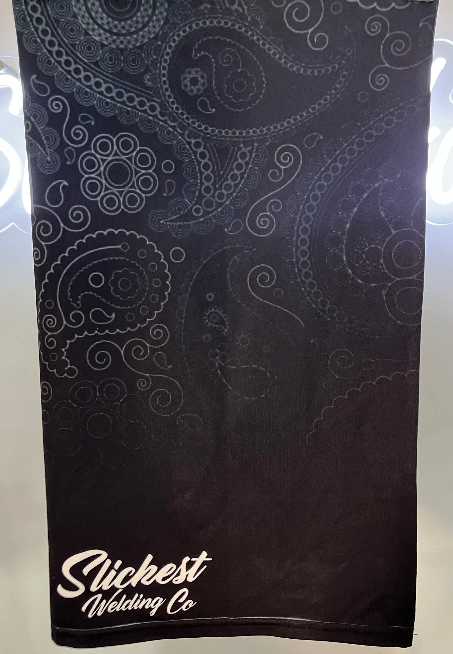 Black paisley neck gaiter