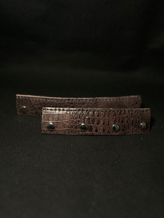 Brown gator headbands