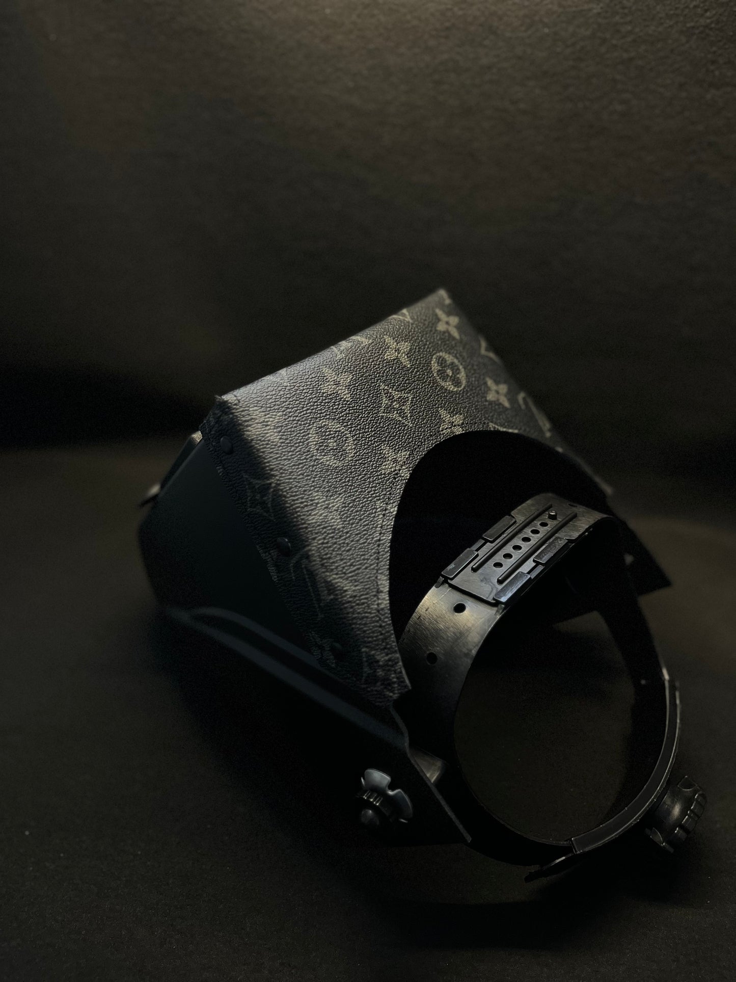 Black hood with black LV