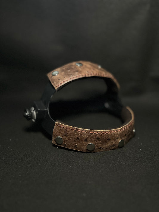 Brown ostrich headbands