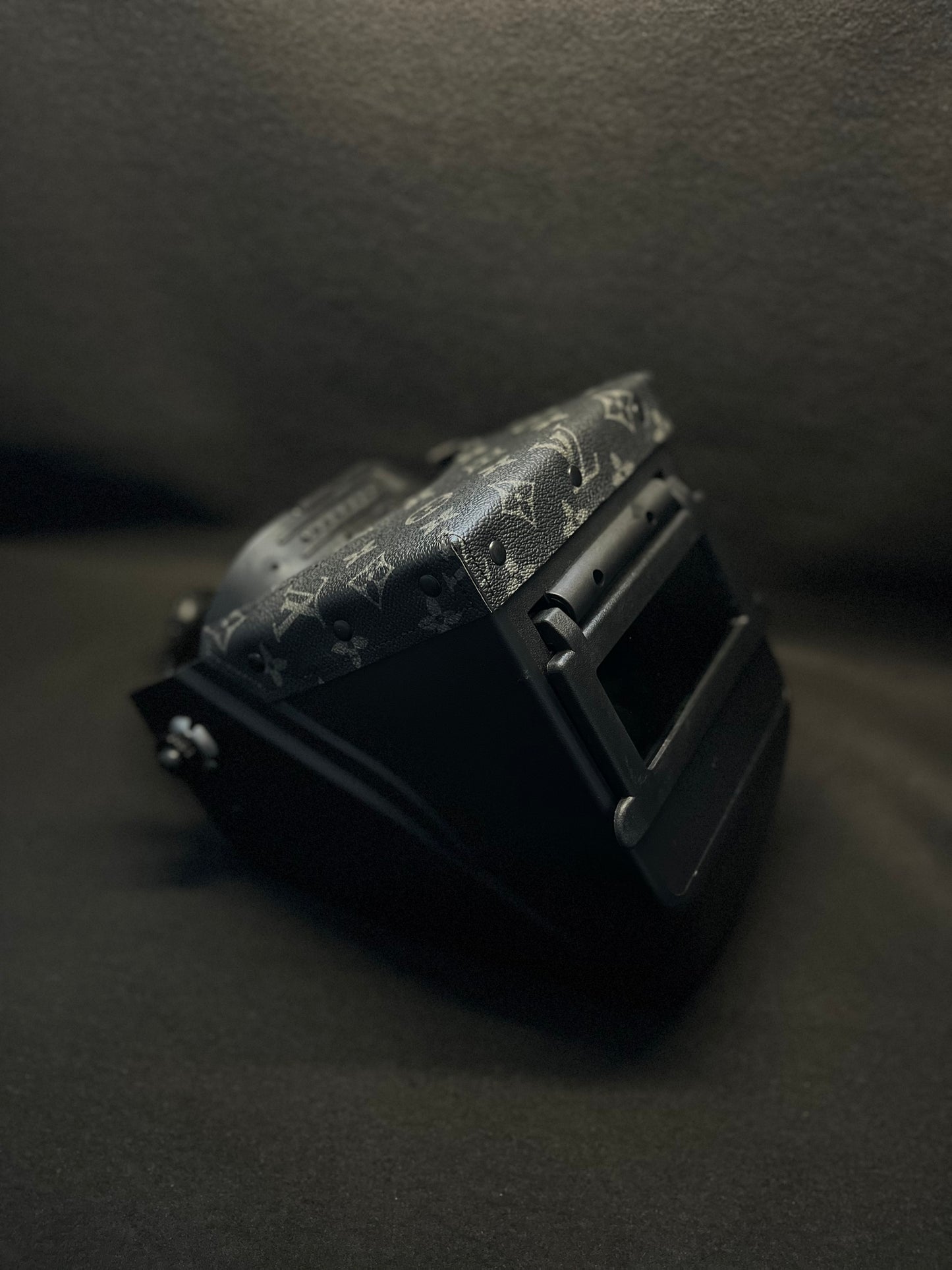 Black hood with black LV