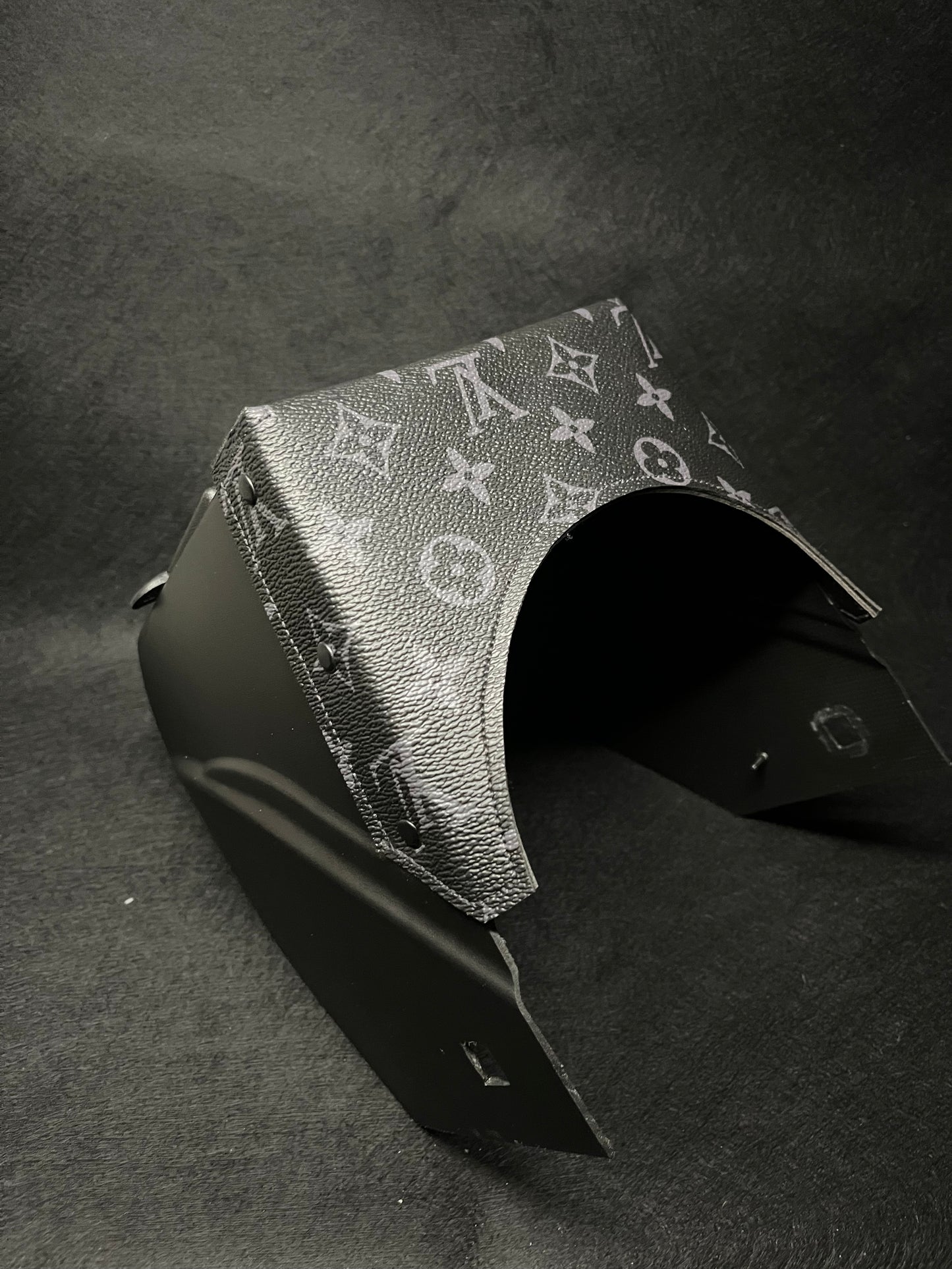Black hood with black LV