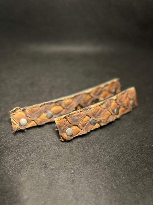 Brown set of pirarucu headbands