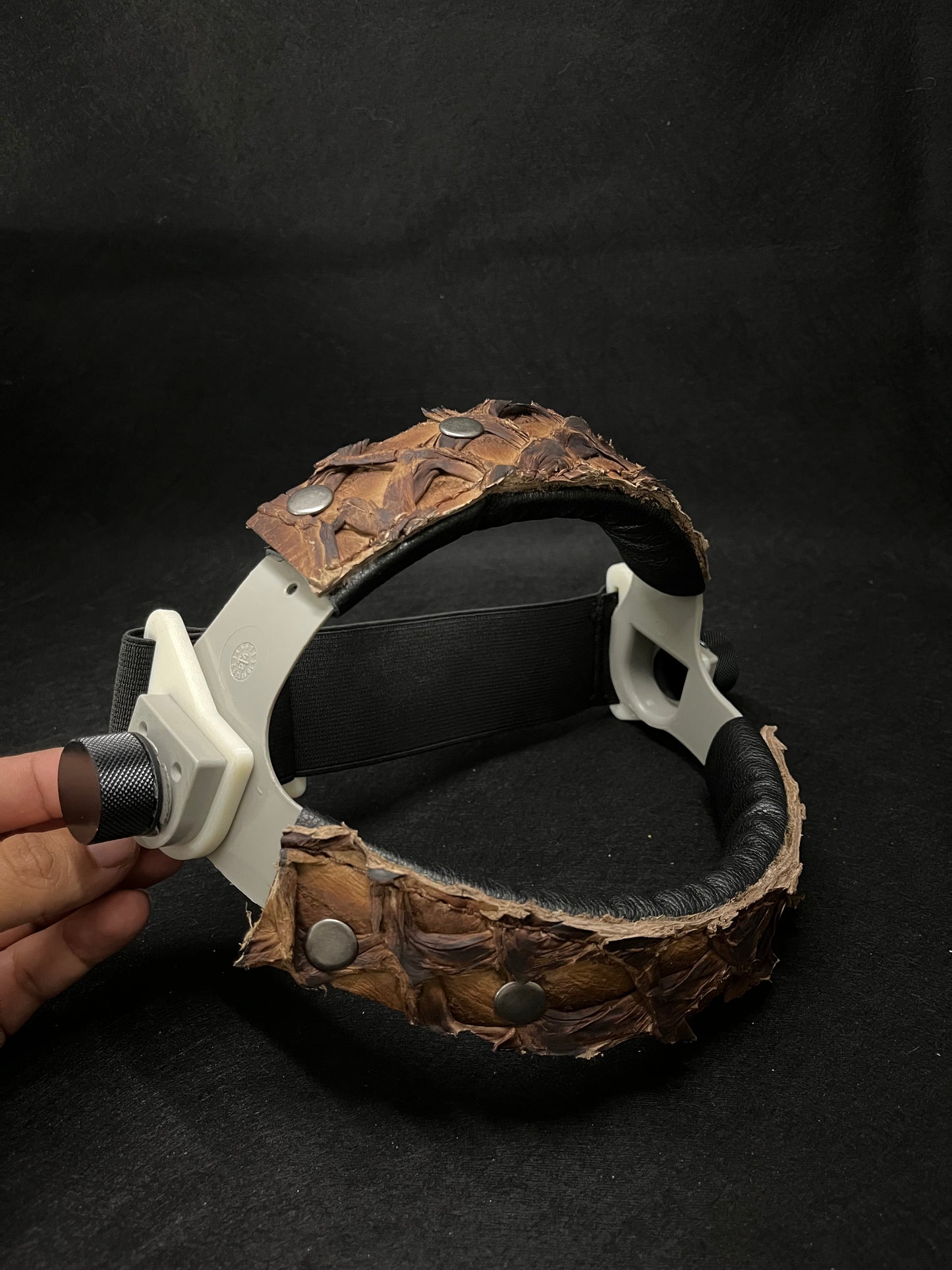 Brown set of pirarucu headbands