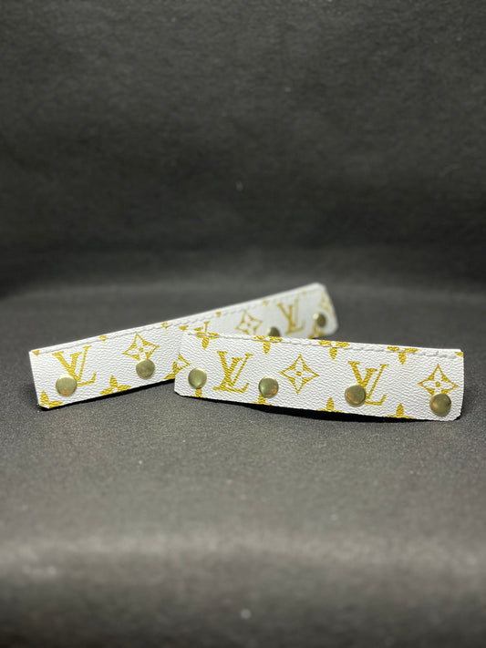 Gold and white set of lv headbands