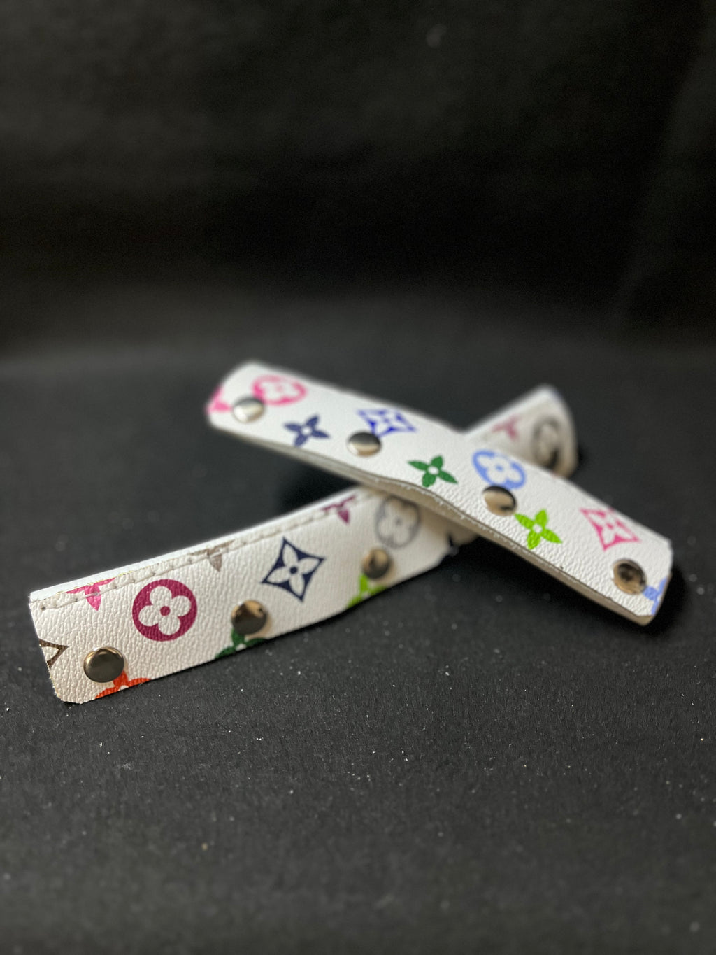 Pair of multi color headbands