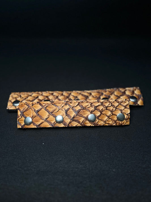 Set of ginger pirarucu headbands