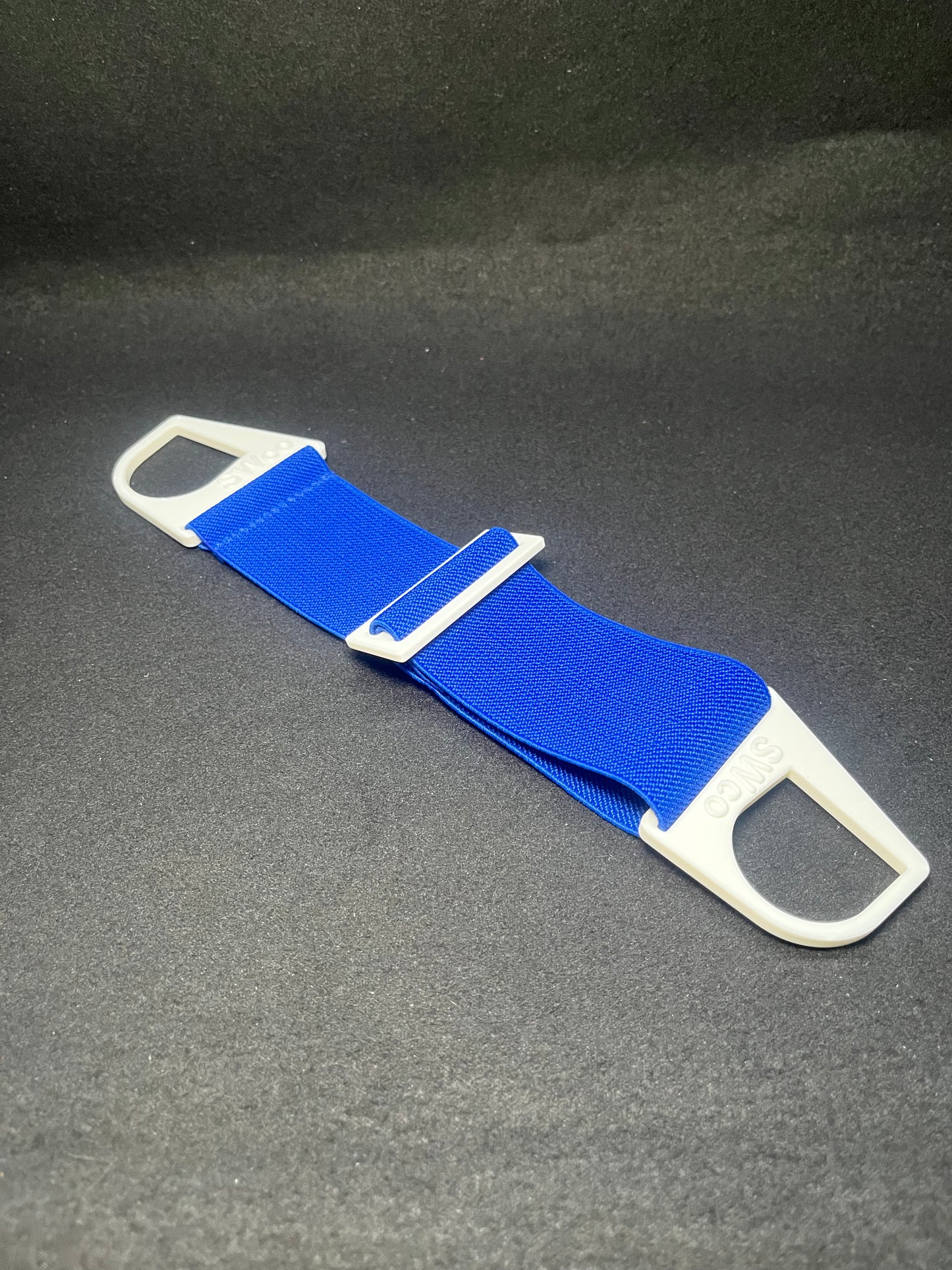 Blue/white slick ass strap