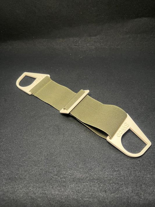 Olive/sand slick ass strap