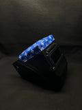 Black hood w/ blue LV top bib